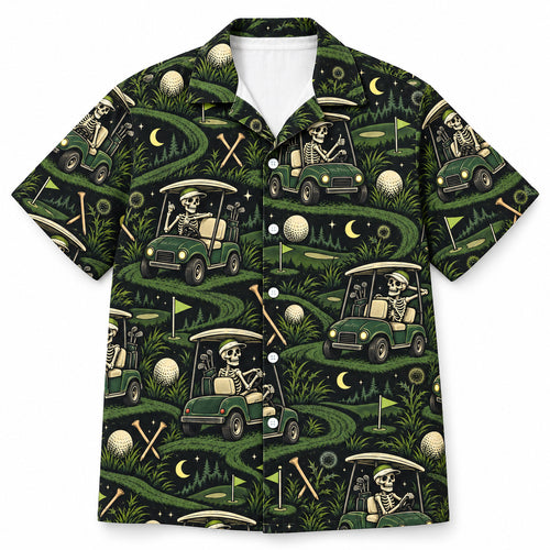 Midnight Skull Cart Caper Hawaiihemd