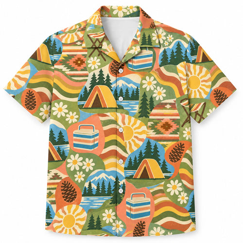 Pastel Camp Club Patchwork-Hawaiihemd