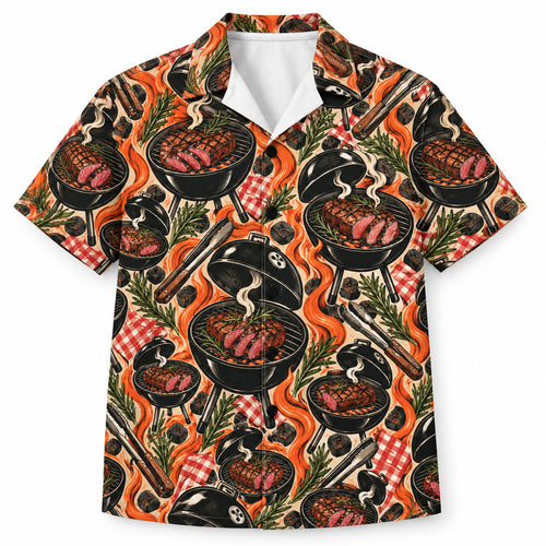 Backstrap Backyard Fireline Hawaiian Shirt