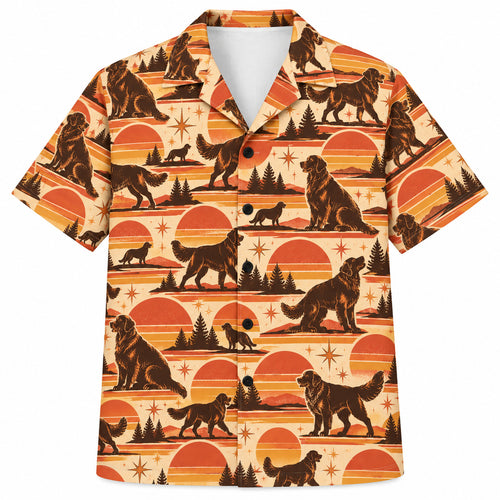 Golden Hour Retriever Parade Hawaïshirt