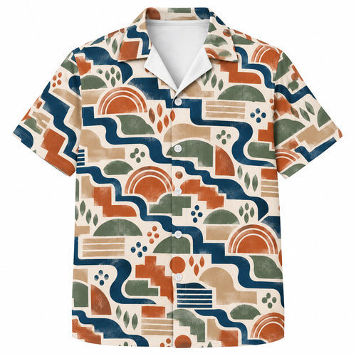 Landform Rhythm Mosaic Hawaii-shirt