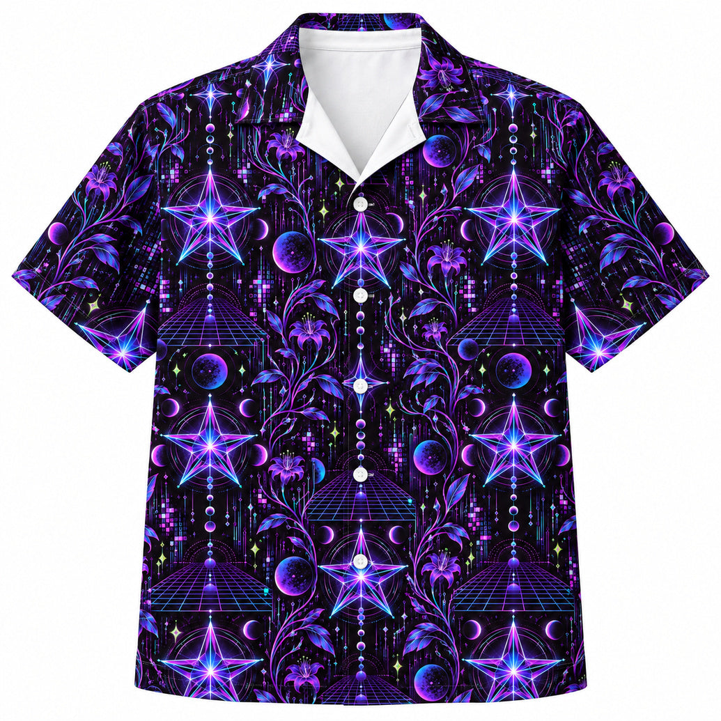 Ultraviolet Signal Pentacles Hawaiihemd