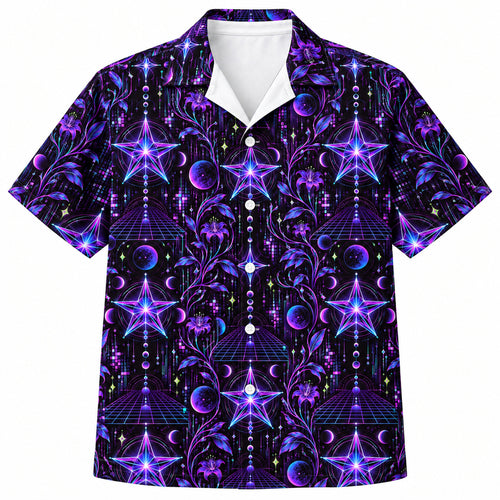 Ultraviolet Signal Pentacles Hawaiihemd