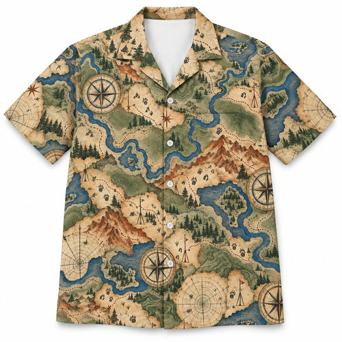Compassland Explorer Mosaic Hawaiian Shirt