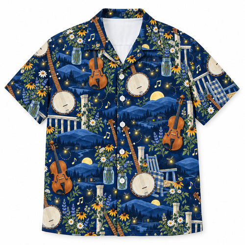 Bluegrass Porch Fireflies Hawaïshirt