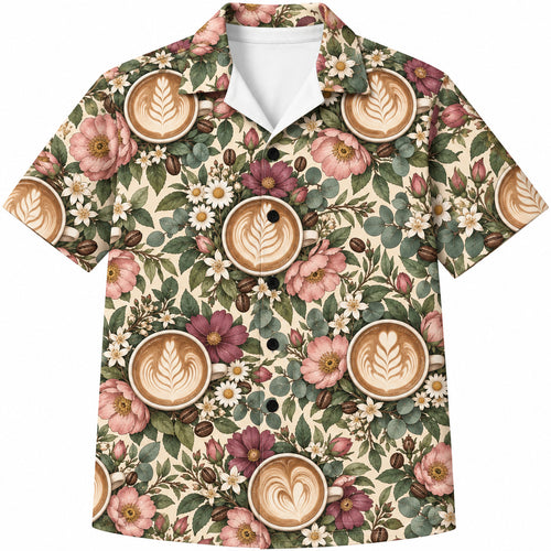 Wildflower Latte Parlor Hawaiihemd