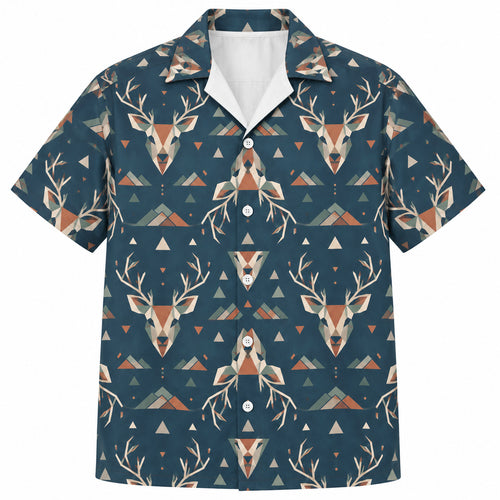 Hawaïshirt met gefacetteerd witstaarthert-terrein