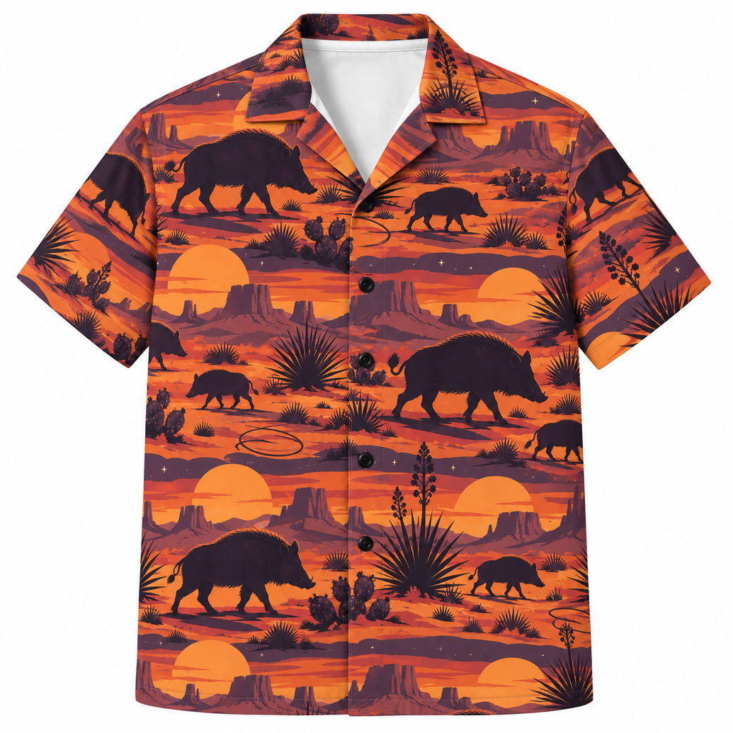 Mesa Boar Sundown Hawaiian Shirt
