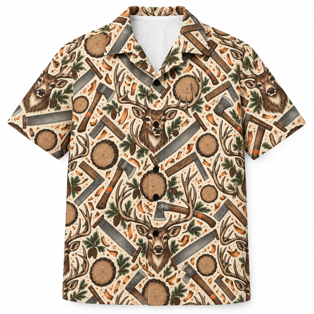 Sawtooth Buck Workshop Hawaiian Shirt