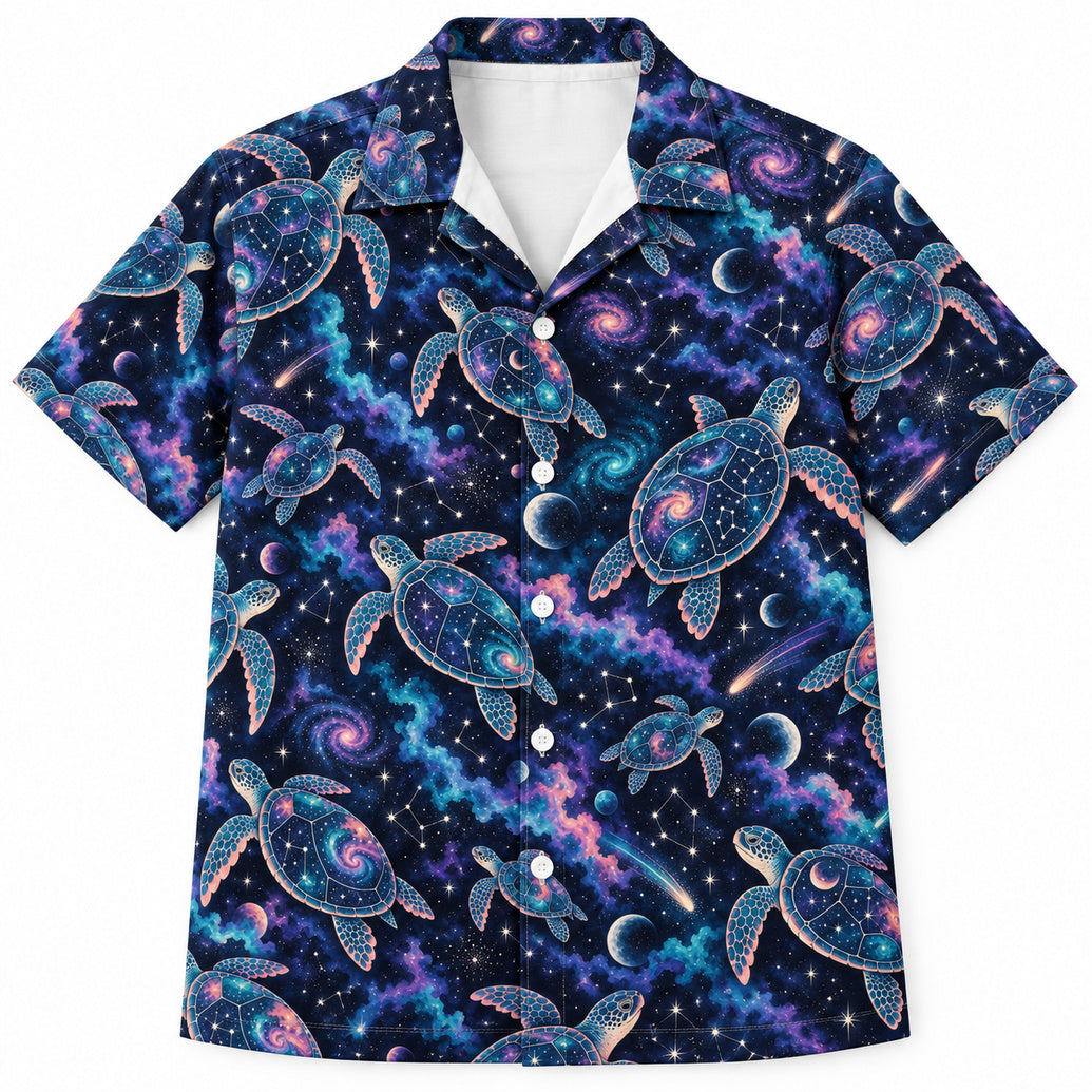 Nebula Drift Zeeschildpadden Hawaïshirt