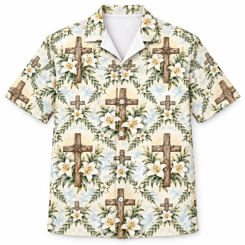 Easter Lily Crosslight Hawaiihemd