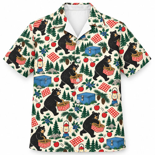 Picnic Bandit Black Bear Hawaiian Shirt