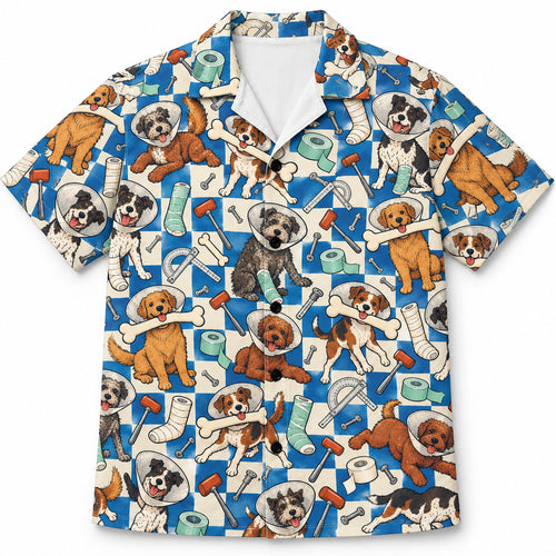 Bone Yard Good Dog Ortho Club Hawaiihemd