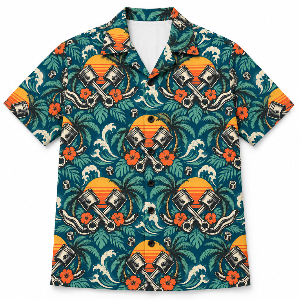 Piston Palm Sundown Hawaiihemd