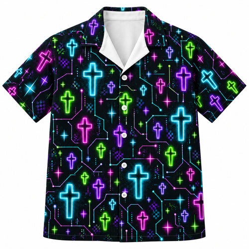 Afterglow Cross Grid Hawaiihemd