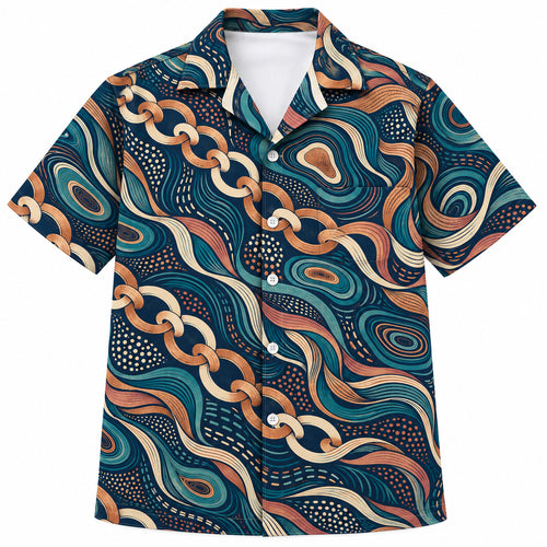 Liquid Link Topography Hawaiihemd