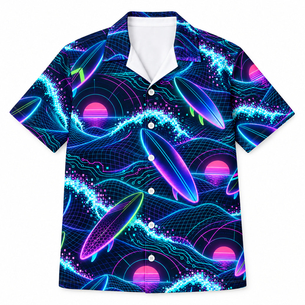 Electric Breakline Grid Hawaïshirt