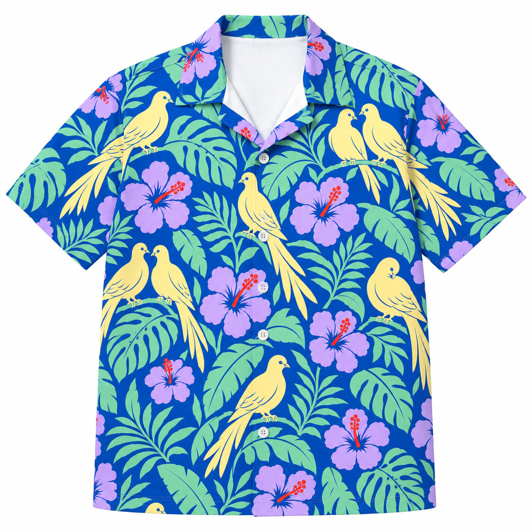 Dove Blossom Paper Garden Hawaiihemd