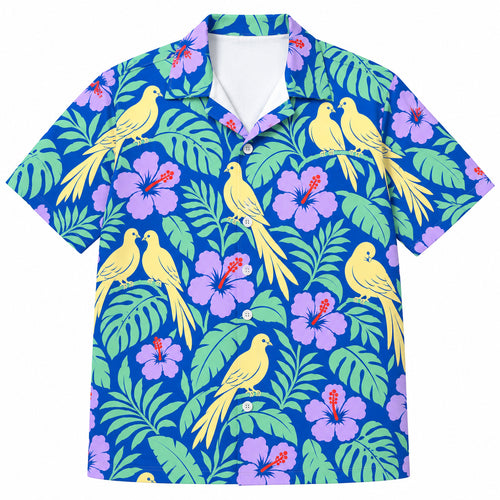 Dove Blossom Paper Garden Hawaiihemd