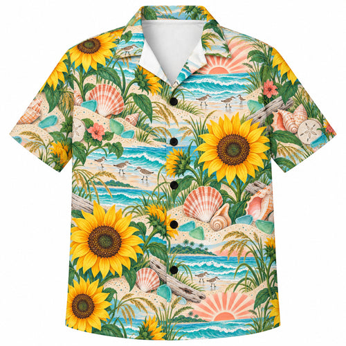 Sunflower Shoreline Bloom Hawaiihemd