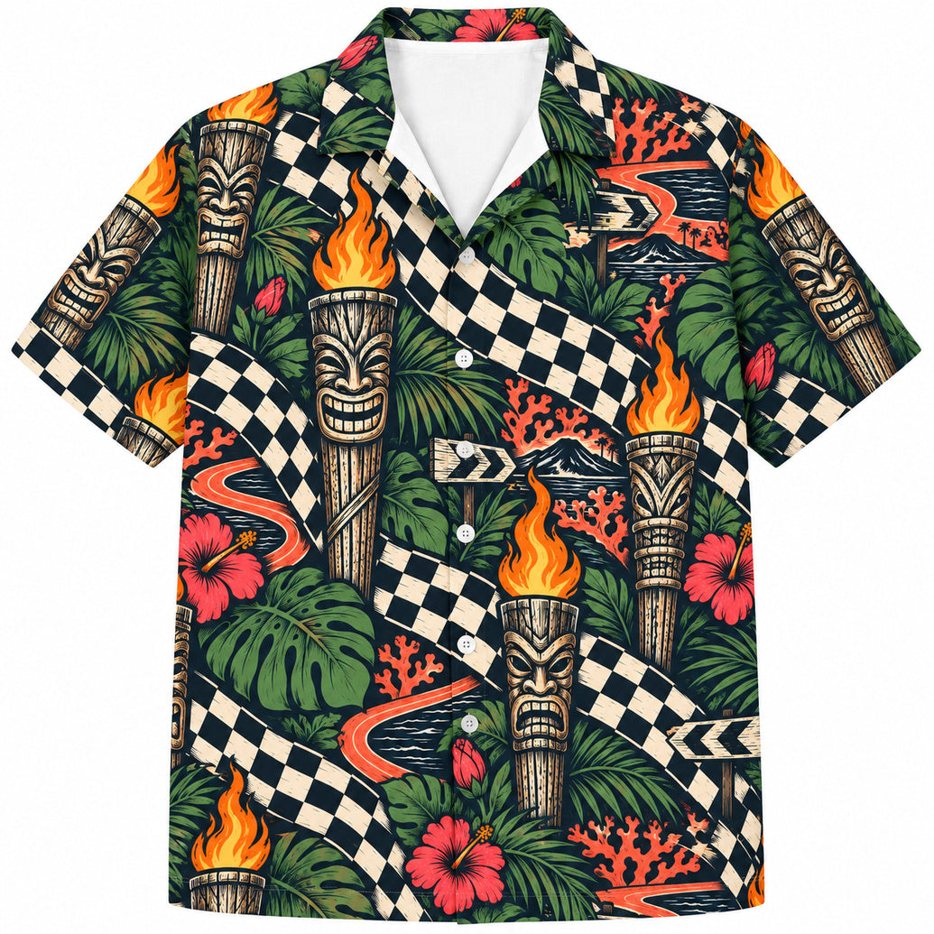 Tiki Grid Grand Prix Hawaïshirt