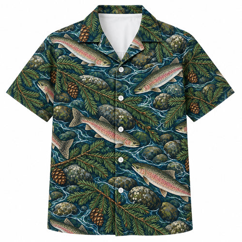 Rainbow Trout Pinefall Hawaiihemd