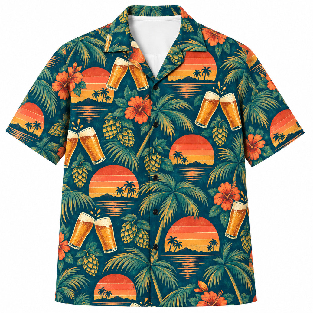 Golden Hour Cheers Hawaiian Shirt
