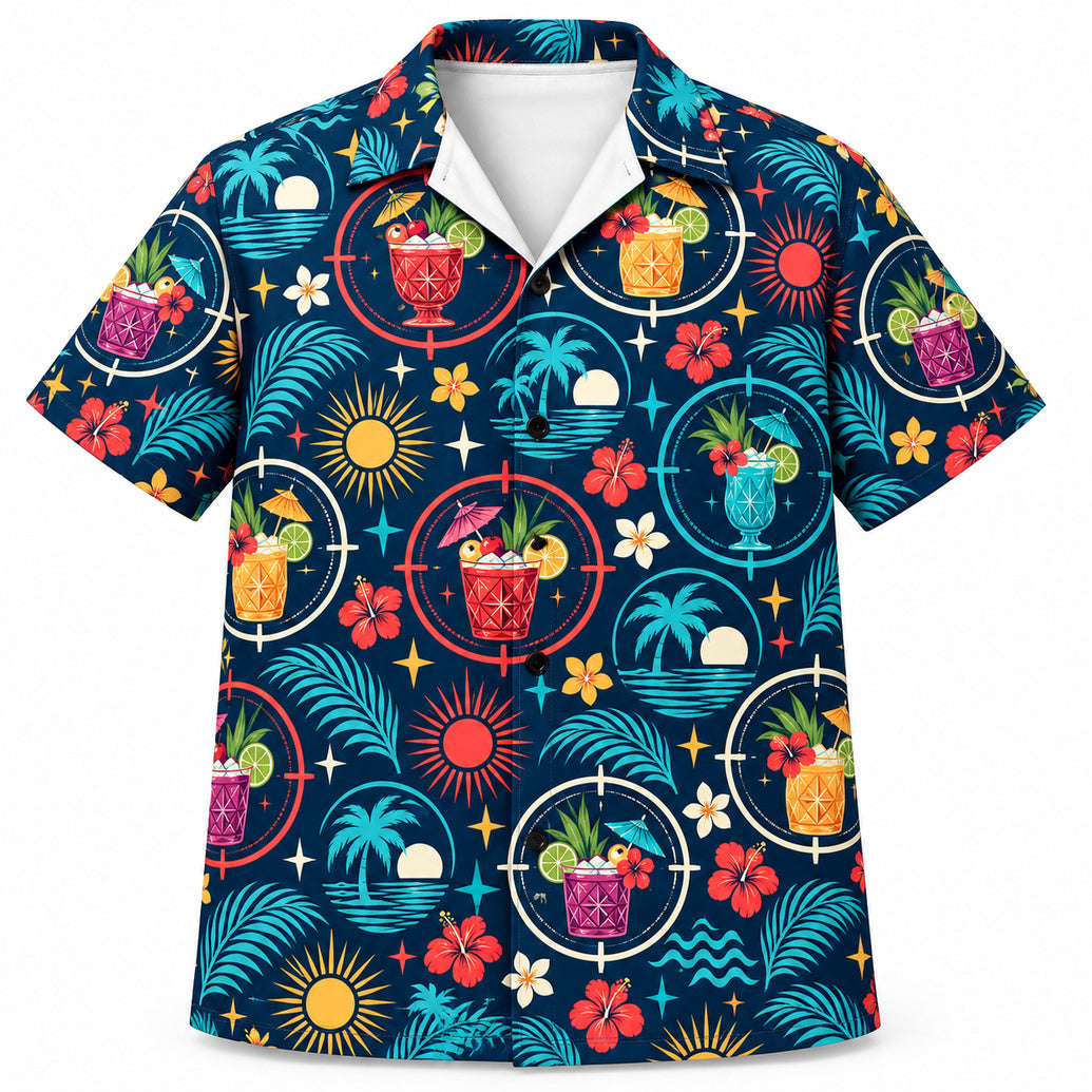Tiki Reticle Vacation Club Hawaiian Shirt
