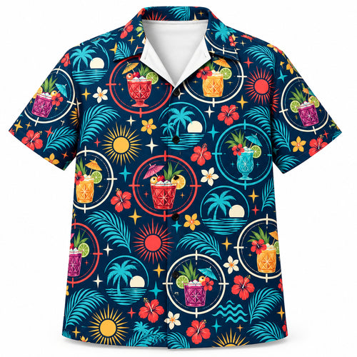 Tiki Reticle Vacation Club Hawaiian Shirt