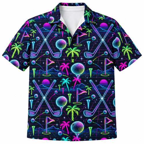 Night Grid Golf Signal Hawaïshirt