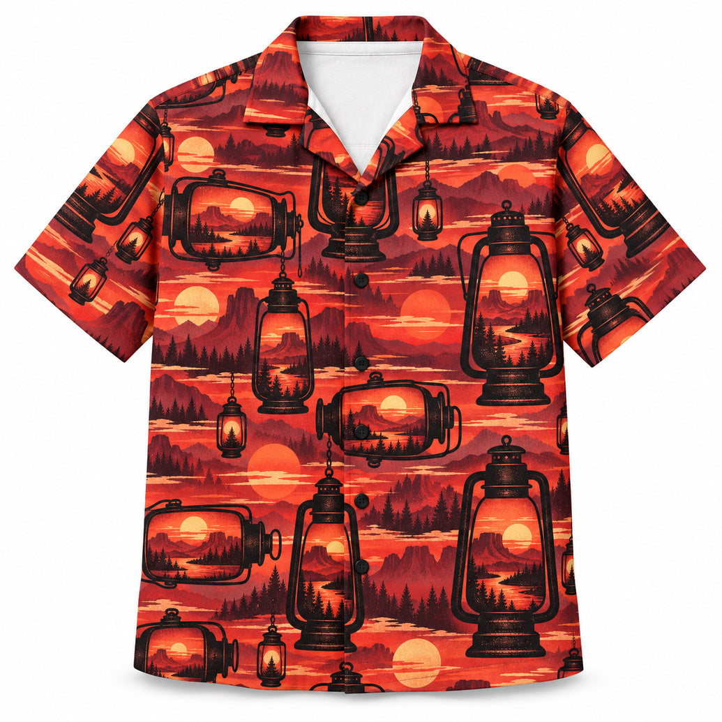 Crimson Lantern Coastline Hawaïshirt
