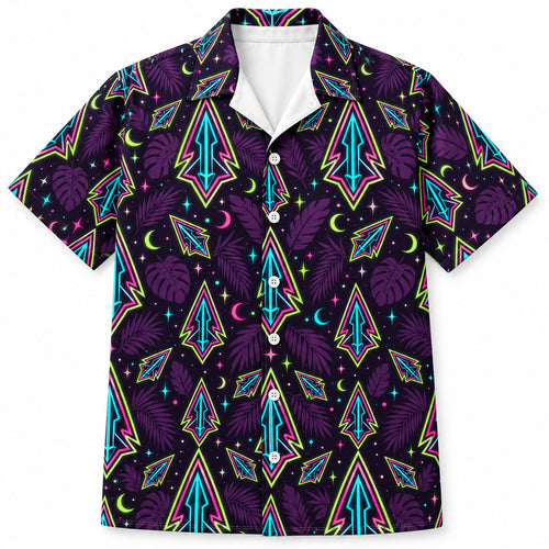 Neon Broadhead Night Garden Hawaiian Shirt