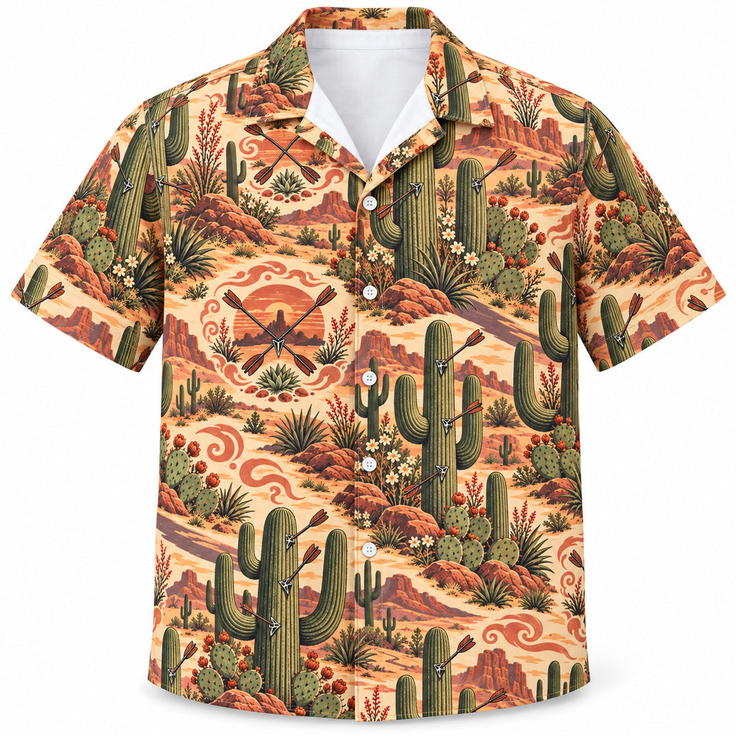 Saguaro Arrowhead Dust Trail Hawaiian Shirt