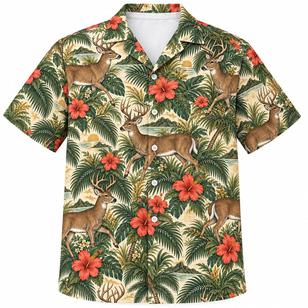 Island Whitetail Botanisch Hawaïshirt