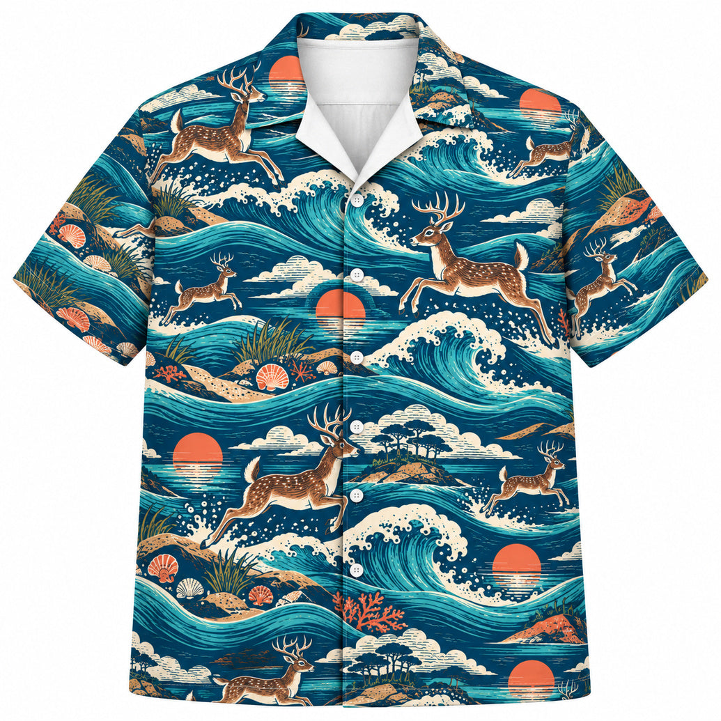 Saltwater Whitetail Breakers Hawaiihemd
