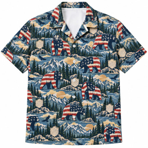 Grizzly Flaglight Ridge Hawaiian Shirt
