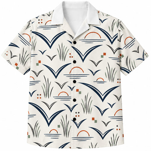 Flyway Linework Geometry Hawaiihemd