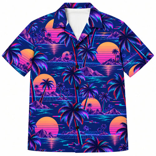 Palm Prism Sundown Hawaïshirt