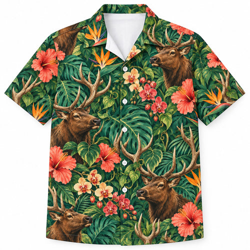 Tropical Elk Canopy Hawaïshirt