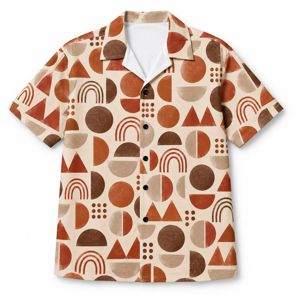 Terracotta Orbit Tiles Hawaïshirt