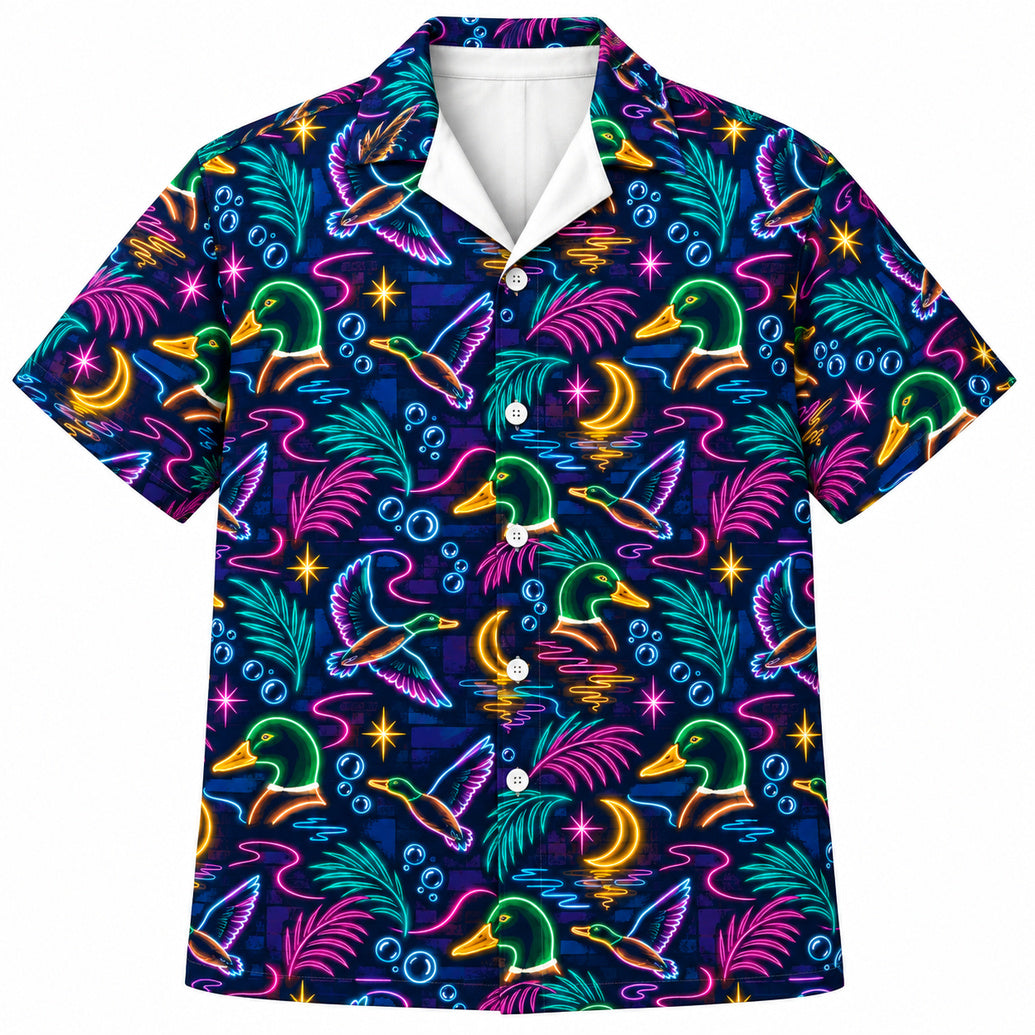 Mallard Midnight Neon Hawaïshirt