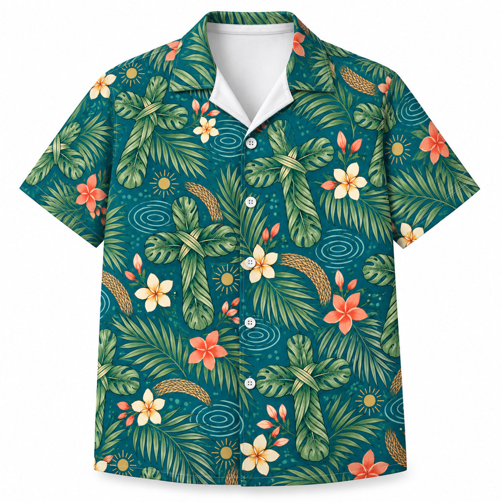 Palm Cross Canopy Hawaïshirt