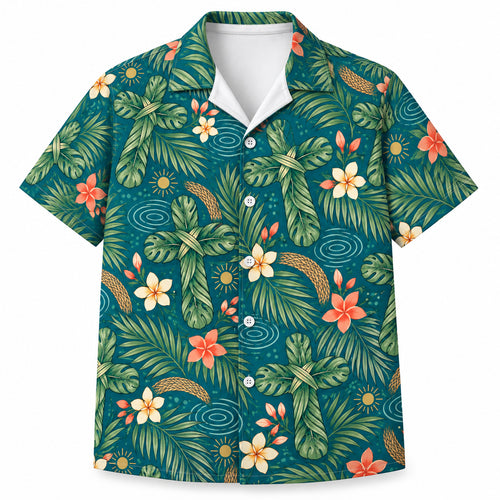 Palm Cross Canopy Hawaïshirt