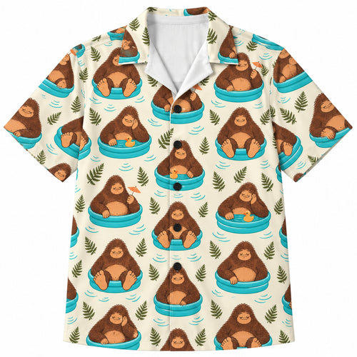 Bigfoot's kleine zwembadfeest Hawaiishirt