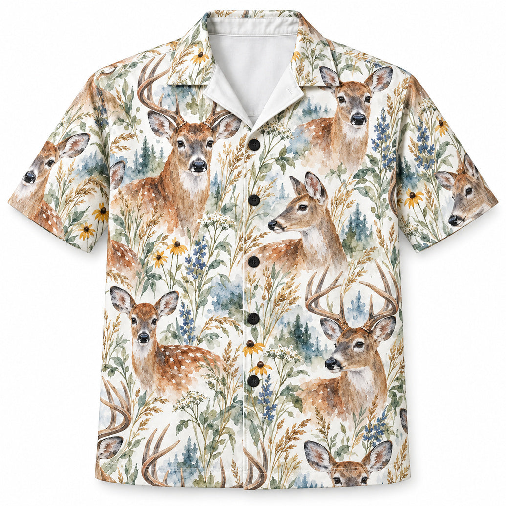 Meadowwash Whitetail Portraits Hawaïshirt