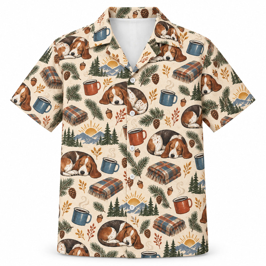 First Light Hound Coffee Camp Hawaiian Shirt