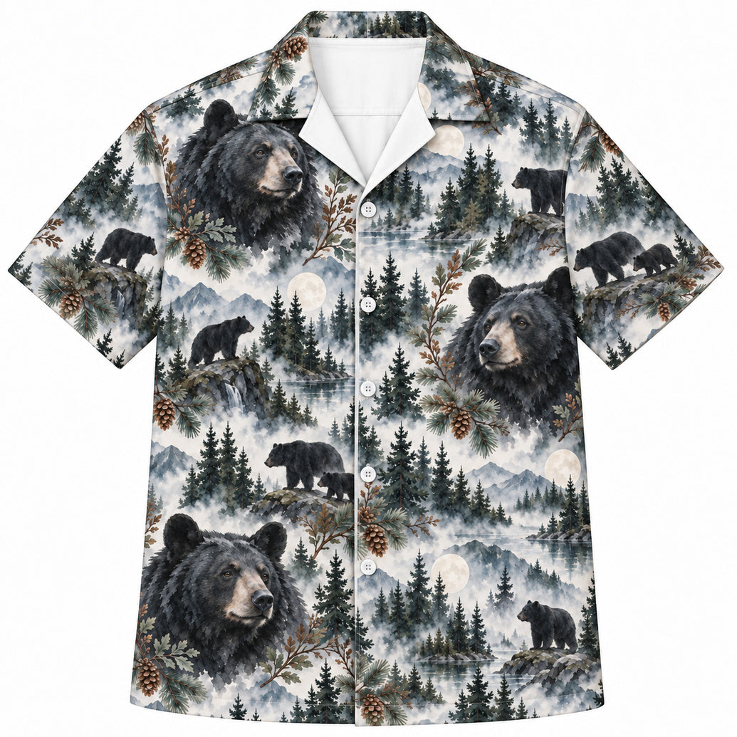 Pinewater Black Bear Wash Hawaiian Shirt