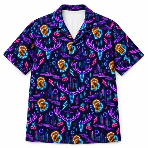 Hawaiihemd Antler Neon Happy Hour