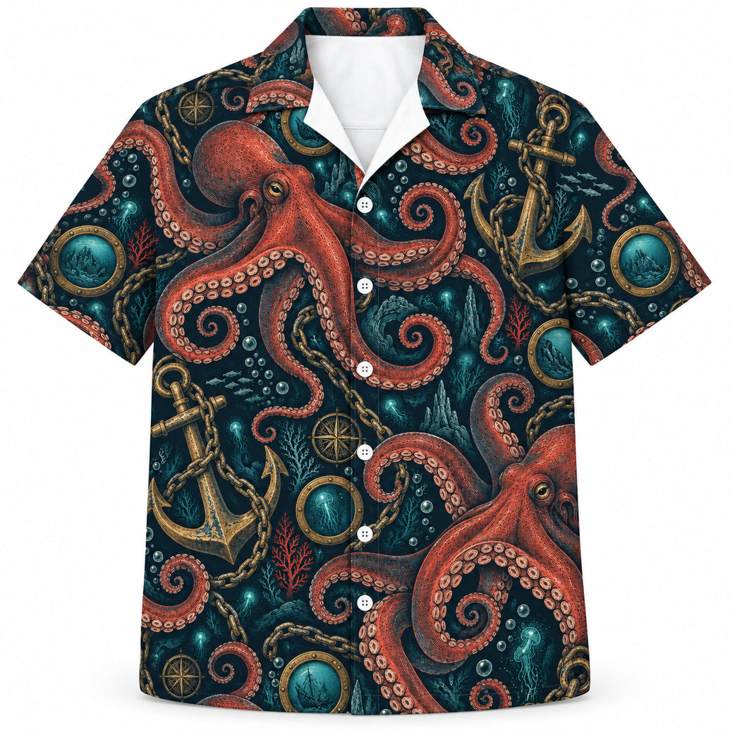 Abyssal Anchor Octopus Hawaïshirt