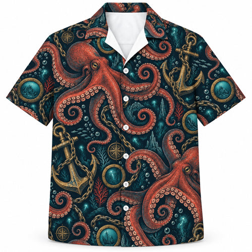 Abyssal Anchor Octopus Hawaïshirt
